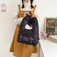 SANRIO 1个三丽鸥Hello Kitty可爱背包，卡哇伊时尚卡通印花书包，带口袋，轻便日常通勤背包 - 送给女孩和三丽鸥粉丝的完美情人节返校礼物 - 彩色 - 查看 7
