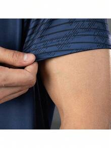 Under Armour Unisex Spring 2026 New Football Training Sports Running Fitness Breathable Short Sleeve T-Shirt 24500509-408 - Blue - View 9