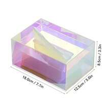Zerodis Cubierta de Caja de Pañuelos Soporte de Papel Facial Acrílico con Dispensador de Servilletas de Apertura Grande para Tocador de Baño Encimera Mesitas de Noche Oficina - Transparente - Ver 2