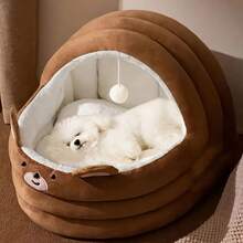 Cute Dog Bed Mat, Removable, Plush, Thick, Comfortable And Warm Pet Bed - Pink - View 7