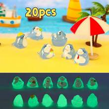 5/10/20pcs Mini Resin Shark Night Light, Helpful For Anxiety Relief And Focus, Ideal For Birthday Gift, Party Favor, Best Gift, Holiday Gift, Stocking Stuffer, Party Gag Gift! - Multicolor - View 8