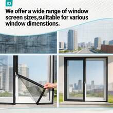 Summer Mosquito-Proof Window Screen, Replaceable DIY Window Screen, Easy And Quick To Install, Fiberglass Window Screen Kit,Mosquito And Insect Repellent, Suitable For Resting And Office Spaces - A - View 5