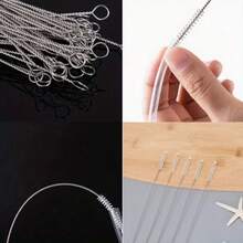 5/10/20pcs Flexible Stainless Steel Straw Cleaning Brush, Soft Bristle Design, Suitable For Cleaning Glass Tubes And Bottles, With Long Handle, Reusable - Multicolor - View 12