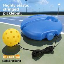 Pickleball elástico con cuerda + Base de cuerda elástica de 4M | Rebote estable, sin enredos para entrenamiento individual - Azul - Ver 3