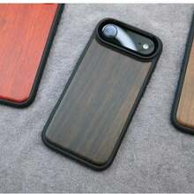 Funda de teléfono de madera personalizada | Grabado de foto personalizada | Arte de línea dibujado a mano - Multicolor - Ver 3