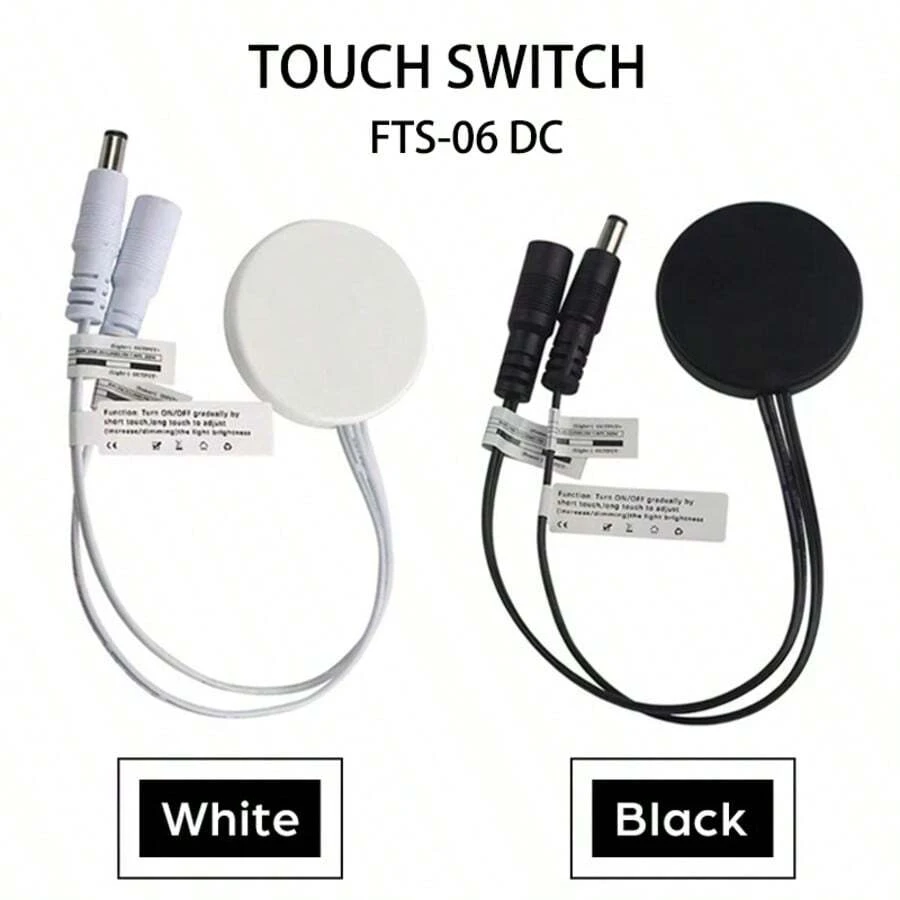 Controlador de tira LED regulable con sensor táctil penetrable oculto, sin necesidad de perforar, de 5V-24V 5A