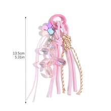 1 pieza Llavero con cuentas tejido a mano en color rosa - Elegante, dulce e iridiscente, accesorio para bolso con lazo - Multicolor - Ver 18