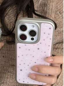 极简星形设计手机壳，适用于 17 Pro Max、16、14 Pro Max、15、15 Pro、13 Pro，时尚又实用 - 粉色 - 查看 4