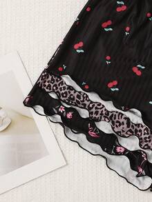 Bộ 3 món đồ ngủ kiểu dáng ngọt ngào cho bé gái mùa xuân/hè, quần pajama có nơ, đồ ngủ rộng rãi thoải mái cho nữ. - Nhiều màu - Xem 5