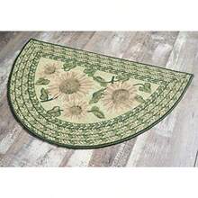 Brumlow MILLS Sunflower Braid Printed Pattern Rustic Floral Area Rug for Kitchen Entryway Bathroom Mat and Home Décor 19" x 31" Sage - como en la foto - Ver 1
