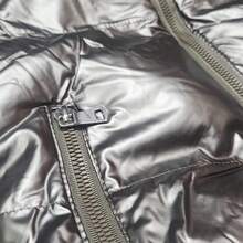 Girls' Puffer Jacket With Hood And Fur - Sizes 1, 2, And 3 - 金色 - 查看 7
