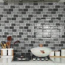 12/24pcs 3D Self-Adhesive Wall Tiles, Heat-Resistant Removable Kitchen Backsplash, Waterproof Bathroom Wall Tile Stickers - D-03 - View 6