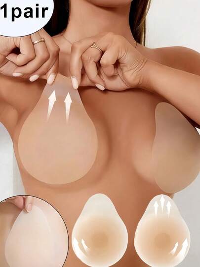 Bộ 2/4/6 miếng dán silicon giúp nâng đỡ hình dáng vòng một nữ, miếng dán silicon siêu mỏng, chắc chắn, có thể nâng và cố định, miếng bảo vệ núm vú không dính, miếng dán cố định áo ngực.