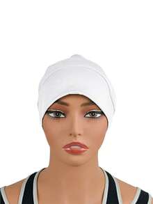 1 pièce Nouveau chapeau de vacances élastique multicolore pour femmes, foulard de tête, couvre-chef - Multicolore - Voir 12