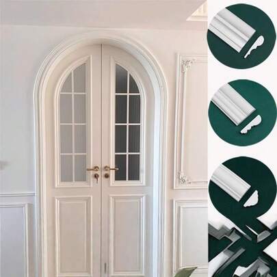 1 Roll Elegant Self-Adhesive PVC Decorative Trim - Soft & Flexible For Walls, Floors, And Cabinets