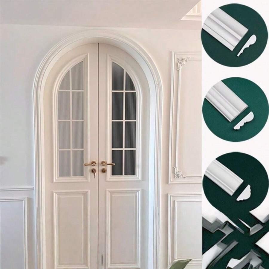 1 Roll Of Elegant Self-Adhesive Pvc Decorative Strips ,Wall Decorative Lines- Flexible And Bendable,Wall Edge Decoration For Walls, Floors And Cabinets