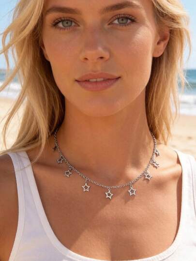 imoli 女士星星装饰优雅项链