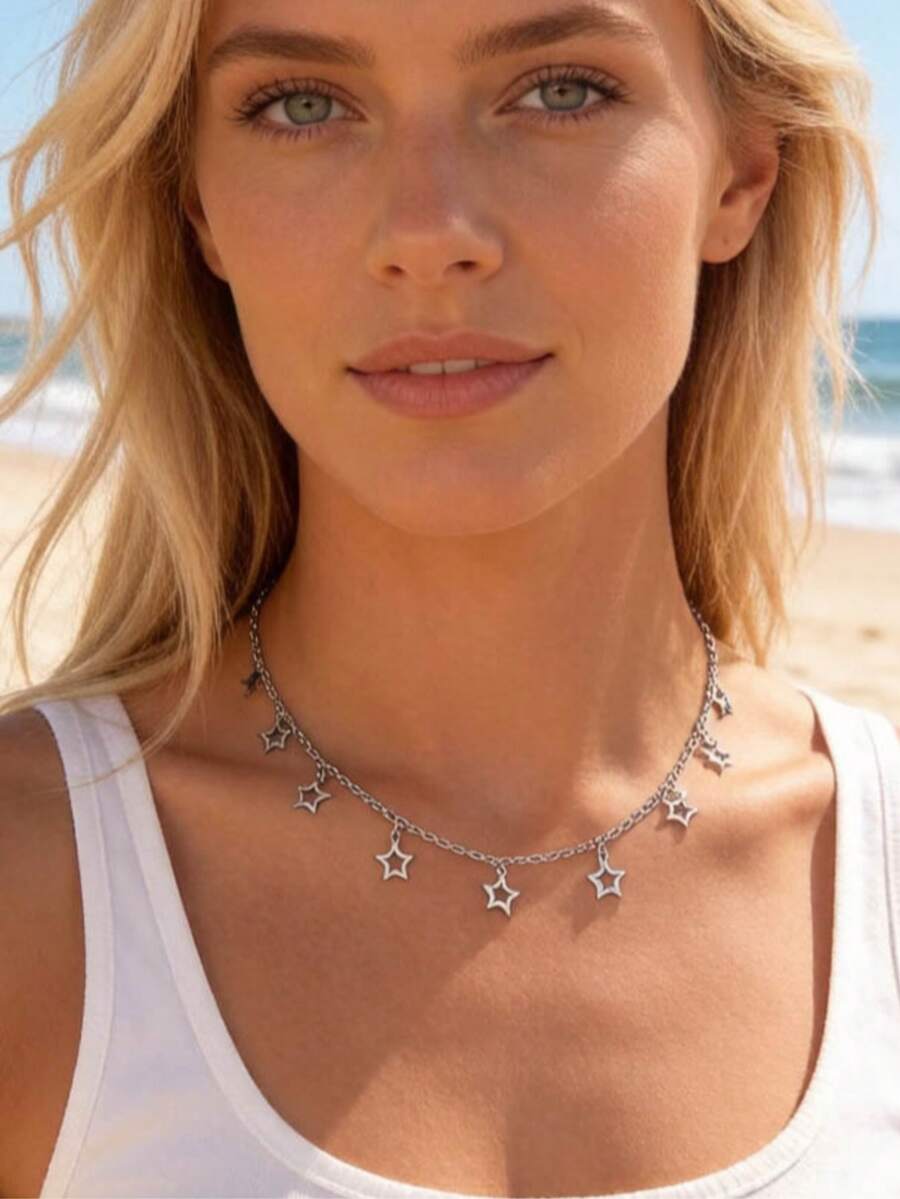 imoli 女士星星装饰优雅项链