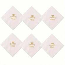 50pcs/Bag 2026 Graduation Season Disposable Napkins CONGRATS GRAD Party Decoration Party Desktop Decoration - Xem 3