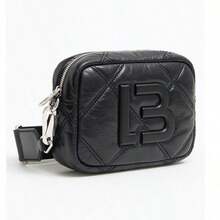 Single-Sided Crossbody Bag With Embroidery - Versatile Embroidery - PU 繡花黑色 - 查看 6