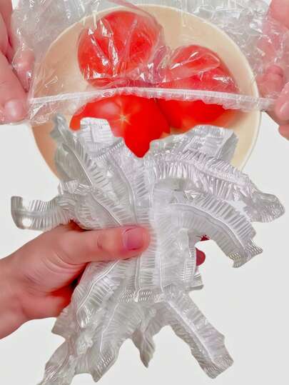 300/200/100/50 chiếc nắp đậy thực phẩm trong suốt, chống muỗi, chống ẩm, màng bọc thực phẩm bằng nhựa, dày dặn và co giãn, phù hợp với nhiều kích cỡ bát đĩa, lý tưởng cho gia đình, nhà hàng, đóng gói đồ ăn mang đi, quà tặng Ngày của Mẹ, quà tặng tựu trường, ký túc xá, vật dụng thiết yếu trong gia đình.