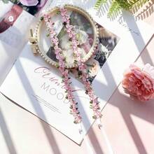 [Free Shipping]Floral Bra Straps For Women,Decorative Flower Lace Strap For Strapless Dress/Bra - Pink - View 6