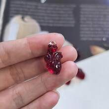 10件套创意3D酒红色心形器官树脂吊坠耳环项链DIY首饰制作材料 - 紅色心臟10pcs - 查看 6