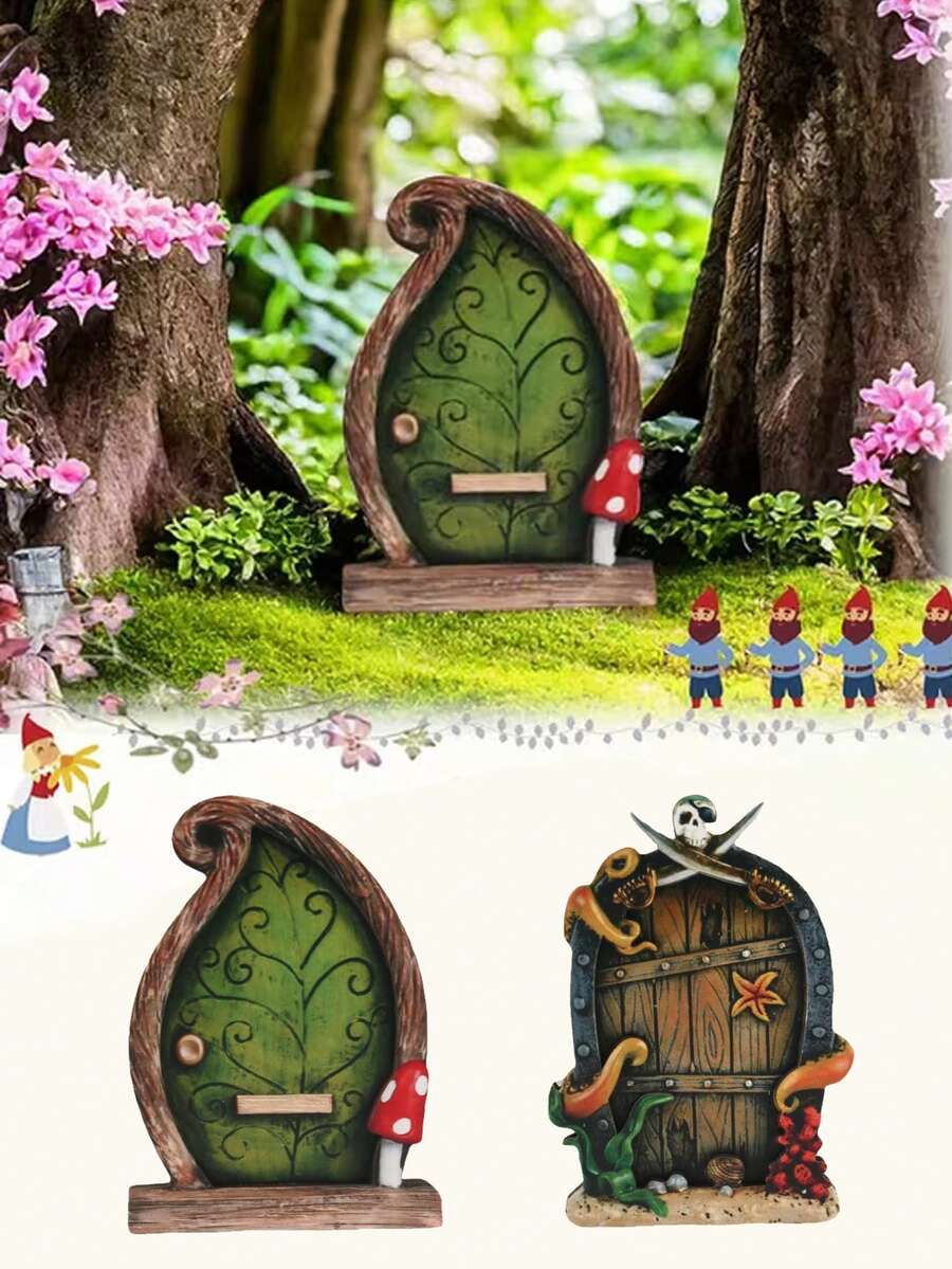 1pc Countryside Style Fairy Tale Cottage Decor, Rustic Mini Fairy Ornament, Creative Home Decor For Living Room Tabletop To Create A Cozy Atmosphere - K - View 1