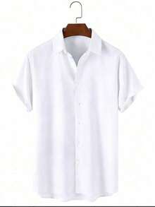 Bright And Fresh Turquoise Waves Bring Vibrant Summer Energy, 3D Printed Casual Men's Button Up Shirt Short Sleeved Beach Style Top - A508D-AT23627 - Xem 2