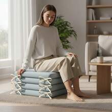 4 Pcs 40x40 Soft Chair Cushion İN DER TURKEİ - Dusty Blue - View 2