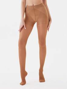 20D Meia-calça clássica transparente, Tamanho 40-60KG 140-160CM - Castanho - Visão 3