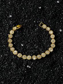 1 pièce Ensemble collier et bracelet pour femme avec diamants incrustés de 8 mm de large - Modèle A - Voir 16