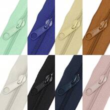 1 Set = 4.5m Zipper + 10 Zipper Pulls, 20 Colors Available, #3 Zipper Set, Matching Colored Zipper Pulls, Suitable For Clothing, Bags, Home Textiles And More - 4.5 Meters Of No. 3 Nylon Zipper + 10 Plastic Zipper Pulls - View 9