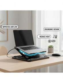Giá đỡ laptop và máy tính bảng điều chỉnh 360° tiện dụng - Giá đỡ chống trượt có thể gập lại, tản nhiệt tốt, phù hợp cho máy tính bảng/laptop/điện thoại - Phiên bản xuyên biên giới - Nhiều màu - Xem 3