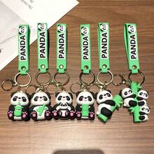 Cartoon Bamboo Panda Keychain Bag Pendant Car Keychain Cute Plush Couple Small Gift Wholesale - Khớp tre - Xem 8