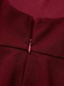 Elegant French Romantic Backless Hollow-Out Cinched Waist Sexy Charming Maxi Dress, Suitable For Christmas, Holiday Party, Date Black Summer - Màu Đỏ Sâu - Xem 12