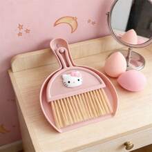 SANRIO Bộ dụng cụ vệ sinh mini hình hoạt hình dễ thương gồm chổi và hốt rác nhỏ dùng để lau bàn, bàn phím, lông thú cưng, nhà cửa và văn phòng. - Nhiều màu - Xem 15