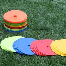 6pcs Random Color Flat Landmark Pads, Football Training Marker Pads, Speed & Agility Training Obstacle Discs - Random Color 6-piece Sports Training Sign Disc - View 1