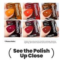 Beetles Spring Nail Polish Set - Golden Harvest 6 Colors Quick Drying Long-Lasting Burgundy Red Brown Jelly Glitter Spring Nail Polish For DIY At-Home Manicure Spring Gift For Women - ColorT - 查看 2