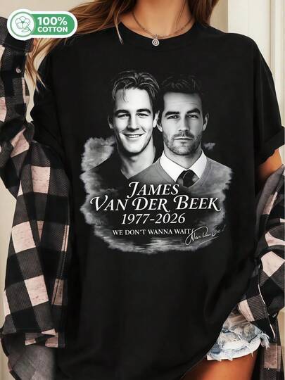 James Van Der Beek "Wir wollen nicht warten" Dawson's Creek Memorial Baumwoll T-Shirt 90er Jahre Nostalgie Geschenk