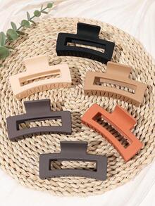 6pcs Checkerboard & Checkered Pattern Hair Claw Clips, Medium Size, Bohemian Style For Beach, Vacation Fall Winter Hair Clip Hair Accessories For Women Elegant Hair Clutch Flower Hair Clip Summer - 多色 3 - 查看 7