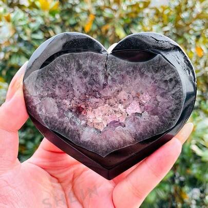 1 viên đá mã não đen hình trái tim chạm khắc, đá quý tự nhiên dùng để trang trí nhà cửa, sưu tập đá quý, quà tặng tiệc tùng.