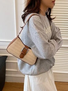Túi xách vuông nhỏ thời trang, túi đeo vai nhẹ sang trọng mới cho nữ mùa xuân, túi cầm tay đa năng. - Màu Khaki - Xem 5