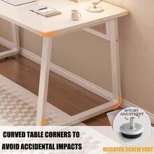 Modern Simple Home Office Desk, 47.2 Inch Small Computer Table, Writing Desk For Bedroom - White - View 5