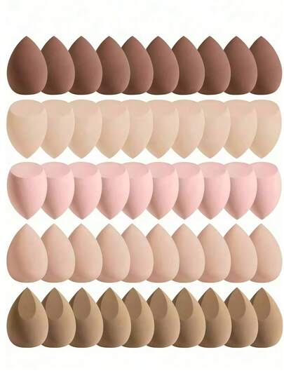 12/6/3/1 piezas Esponja de maquillaje de gran tamaño de doble uso (húmedo y seco) no absorbente, esponja de maquillaje multicolor adecuada para base líquida, en crema y en polvo, sin látex de doble uso para base y corrector adecuada para todo tipo de piel