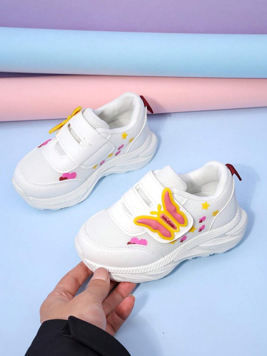 1 par de zapatos transpirables con suela blanda y antideslizantes para niños pequeños, adecuados para niños y niñas de 1 a 6 años, para primavera/otoño - Blanco - Ver 1