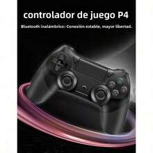 Gamepad inalámbrico de gran , gamepad P4, vibración simulada de seis ejes con luz, gamepad para computadora P4 - Oscuro - Ver 3