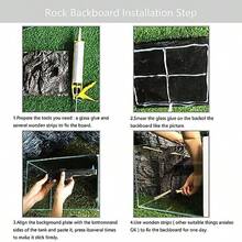 4pcs Rock Terrarium Background3D Reptile Tank Background Board Amphibian Stereo Backdrop Wall Lizard Snake Gecko Spider Chameleon Turtle Fish pet silo Background Decorative Panel - como en la imagen - Ver 5