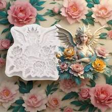 Khuôn silicon hình bướm và nàng tiên, khuôn đa năng dùng cho các sản phẩm thủ công bằng nhựa epoxy tự làm. - Tiên bướm - Xem 5