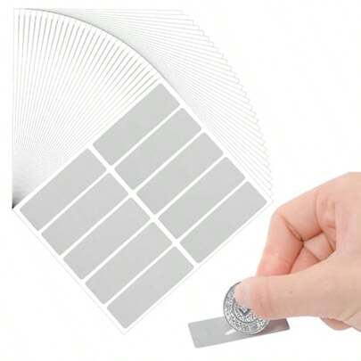 300 PCS Scratch Off Stickers DIY Scratch Off Cards Rectangle Self-Adhesive Scratch-Card For Cards DIY Raffle Card Creating Incentives Supplies Silver 0.6x1.9 Inches